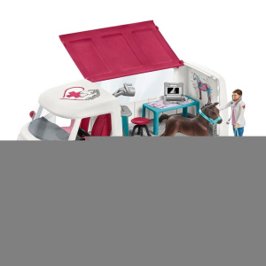 Schleich Ветеринарный фургон с жеребенком 42370