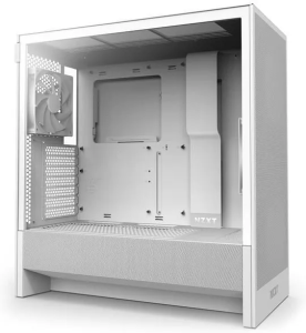 Корпус NZXT H5 Flow, Mid-Tower ATX, белый