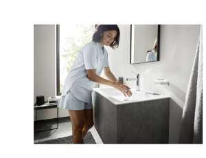 Смеситель для раковины Hansgrohe Finoris 110 76020700, белый матовый