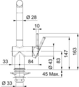 Кухонный кран Franke Active L pull out spray 115.0653.379, хром