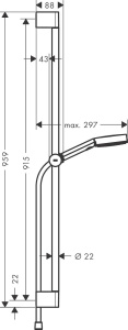 Душевой комплект Hansgrohe Pulsify Select 24171670, матовый черный