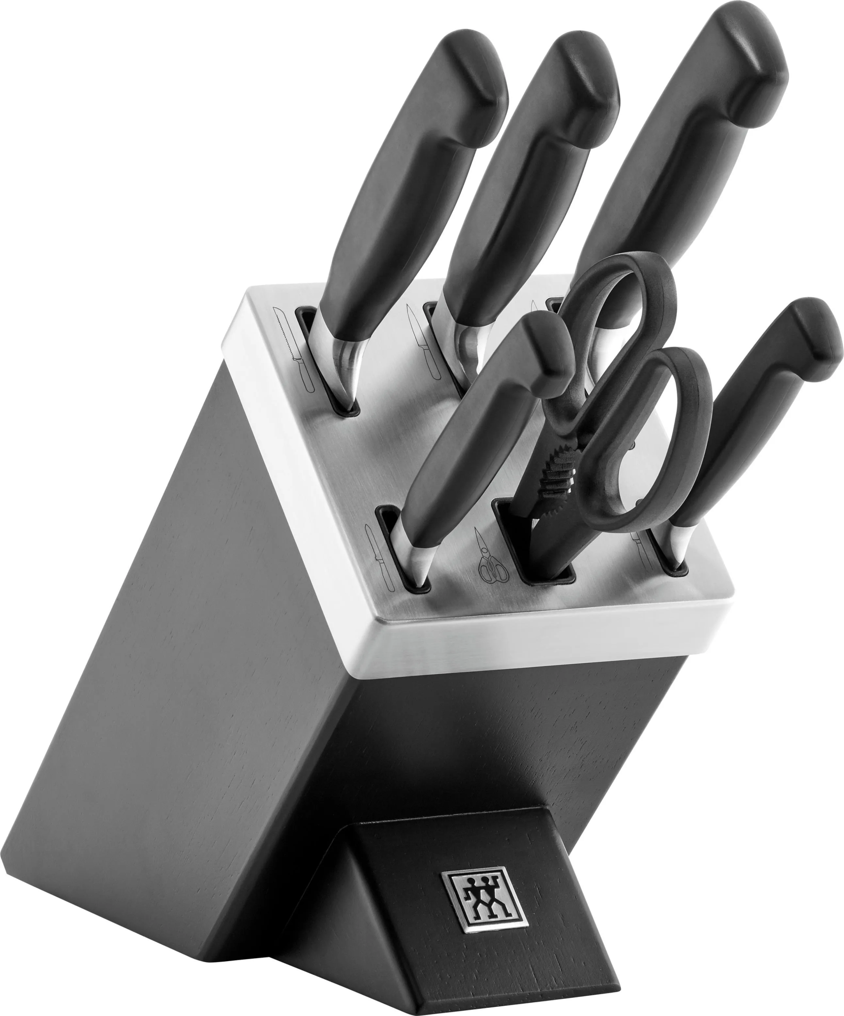 Набор ножей в самозатачивающемся блоке Zwilling Four Star Black 351450070