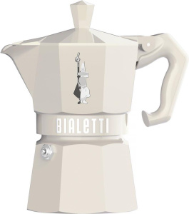Гейзерная кофеварка Bialetti Moka Express Exclusive, кремовая