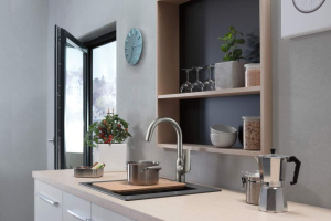 Смеситель для кухни Hansgrohe M421-H220 71802800, матовая сталь