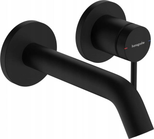 Однорычажный скрытый и настенные смеситель для раковины Hansgrohe Tecturis S 16.5 см Матовый черный 73350670