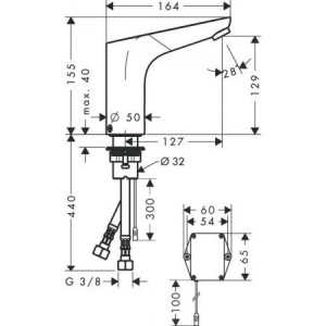 Смеситель для ванны Hansgrohe Focus Electronic 31172000, хром