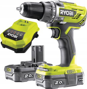 Аккумуляторная дрель-шуруповерт RYOBI R18DD3-220S с 2 АКБ и ЗУ