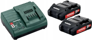 Комплект Metabo 685161000 2 аккумулятора Li-Ion 18V 2.0Ah и зарядное устройство ASC 55