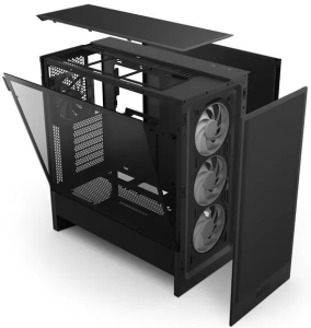 Корпус NZXT H5 Flow RGB, Mid-Tower ATX, чёрный