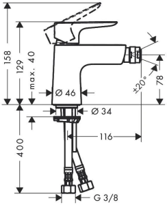 Смеситель Hansgrohe Talis E 71721000, хром