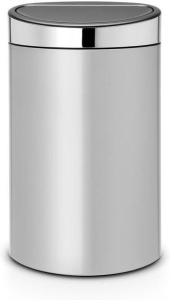 Мусорное ведро Brabantia Touch Bin New 114861, 40 л, серый металлик