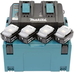 Набор Makita 197626-8 с АКБ 4xBL1850B 5,0 Ah, ЗУ DC18RD и двойной зарядкой в кейсе Systainer