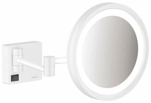 Косметическое зеркало с подсветкой AddStoris Hansgrohe 41790700, матовый белый