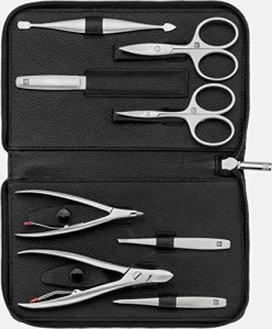 Маникюрный набор из 8 предметов с чехлом из кожи Zwilling Classic Inox 970870043 черный
