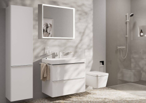 Смеситель для раковины Hansgrohe Tecturis E 110 Fine Coolstart 73023700, белый матовый