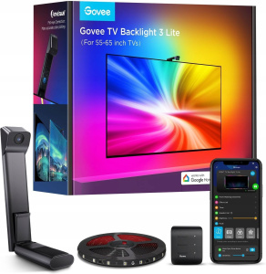 Подсветка для телевизора Govee RGBICW Wi-Fi H60993D1DE, 3 шт