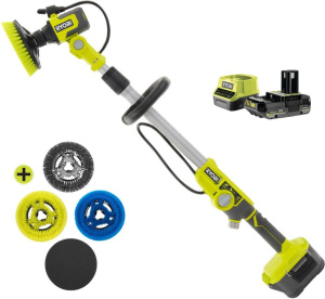 Аккумуляторная щетка для очистки поверхностей RYOBI ONE+ с АКБ и ЗУ