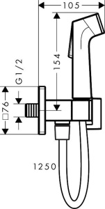 Душ для биде Hansgrohe 1Jet E 29231700, белый