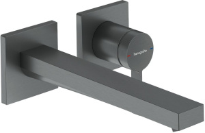 Смеситель для раковины Hansgrohe Tecturis E изливом 73051340, шлифованный черный хром