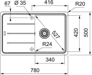 Кухонная раковина Franke Basis BFG 611-78 114.0676.293, бежевый