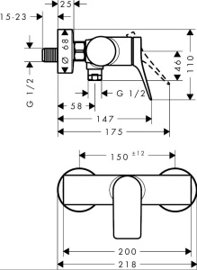 Смеситель для душа Hansgrohe Vivenis 75623140 золото
