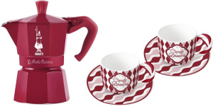 Набор гейзерной кофеварки Bialetti Moka Express Candyland с 2 чашками