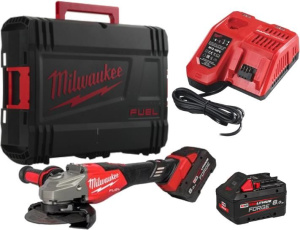 Аккумуляторная угловая шлифовальная машина Milwaukee M18 FHSAG125XB2-802X 4933493416 2х8,0 Ач в кейсе HD Box с АКБ и ЗУ