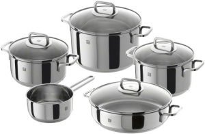 Набор кастрюль Zwilling Quadro из нержавеющей стали, 9 предметов (65060-002)