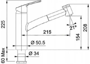 Кухонный кран Franke Smart Pull-Out Spray 115.0391.482, хром