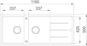 Кухонная раковина Franke Basis BFG 621 114.0367.654, оникс