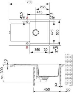 Кухонная раковина Franke MRG 611 114.0330.919, Каменный серый