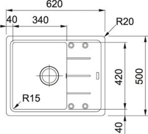 Кухонная раковина Franke Basis BFG 611-62 114.0283.974, ореховый