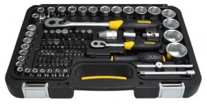 Набор головок с трещоткой Stanley 1/4" и 1/2" + аксессуары, 96 предметов