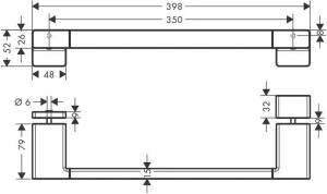 Ручка/держатель для двери душевой Hansgrohe AddStoris, хром 41759000