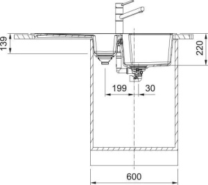 Кухонная раковина Franke Urban UBG 651-100 114.0687.303, Каменный серый