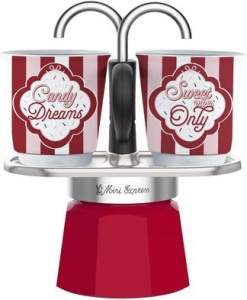 Набор гейзерной кофеварки Bialetti Mini Express Candyland с 2 чашками