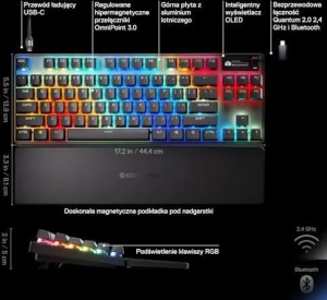 Игровая клавиатура SteelSeries Apex Pro TKL Gen 3 US (64873), черная