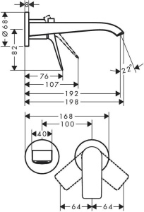Смеситель для раковины Hansgrohe Vivenis 75050670 Черный Матовый