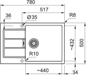 Кухонная раковина Franke Sirius S2D 611-78 XL 143.0618.580, белый полярный