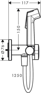 Ручной душ Hansgrohe Bidette 1Jet S 29232140, шлифованная бронза