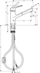 Смеситель для кухни Hansgrohe 71814800 хром