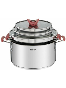 Набор кастрюль Tefal Opti'Space G720S674 6 предметов серебристый