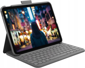 Чехол-клавиатура Logitech Slim Folio 920011423, серый