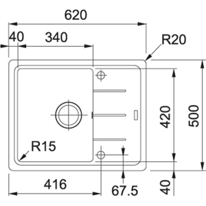 Кухонная раковина Franke Basis BFG 611-62 114.0283.971, графит