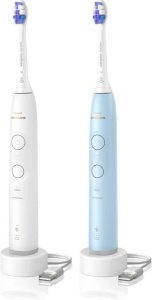 Комплект из 2 электрических зубных щеток Philips Sonicare 6100 HX7400/01 + HX7406/01