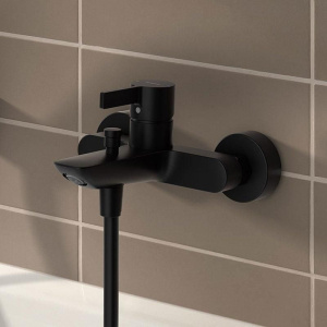 Смеситель для ванны Hansgrohe LivaFine 72487670, матовый черный