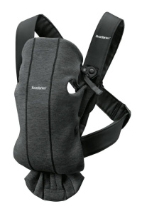 Рюкзак-Кенгуру для новорожденных BabyBjorn Mini 3D Jersey 0210.76 (charcoal grey)+нагрудник