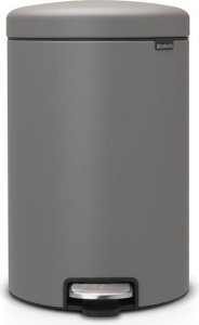 Мусорное ведро с педалью Brabantia NewIcon 119163, 20 л, минерально-серое (бетон)