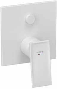 Смеситель для ванны и душа Kludi Decus 547595375, матовый белый