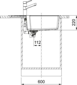 Кухонная раковина Franke Urban UBG 611-78 XL 114.0687.282, матовый черный